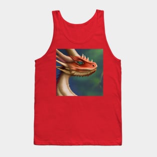 Baby Red Dragon with Green Piercing eyes Tank Top